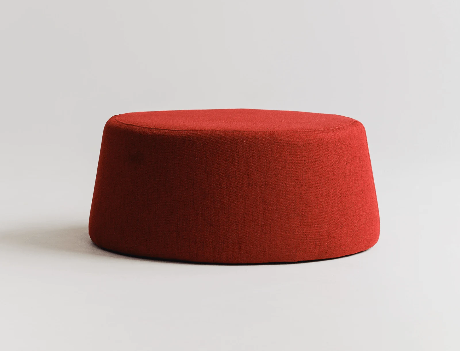Macarons pouf in Brooklyn 202 red textured Belgian fabric