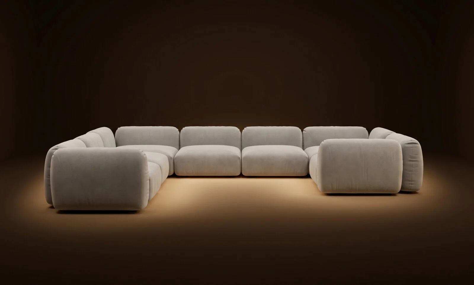 Tesa 6 seater sofa, 430 × 330 cm