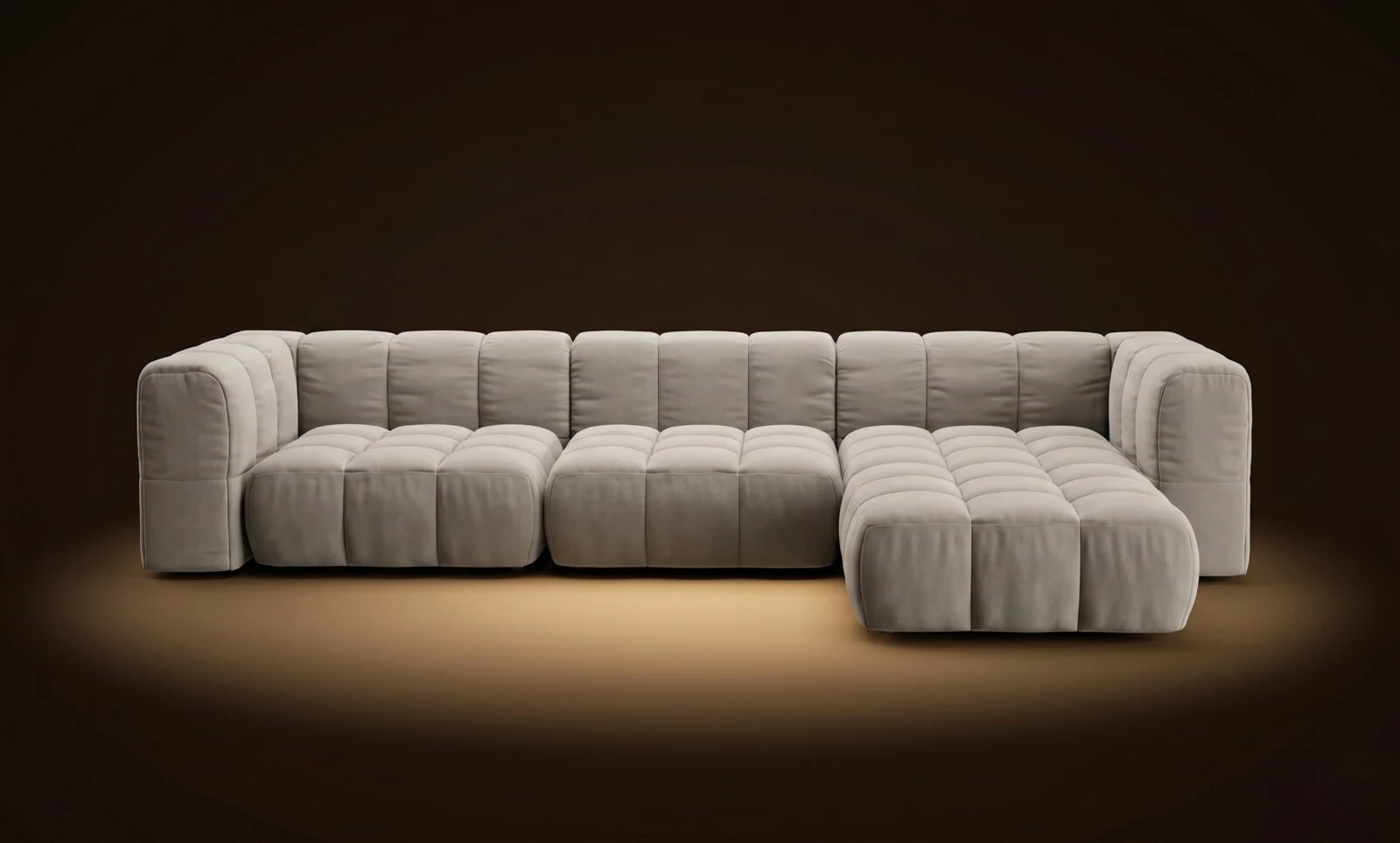 Soft 4.5 seater sofa, 340 × 217 cm