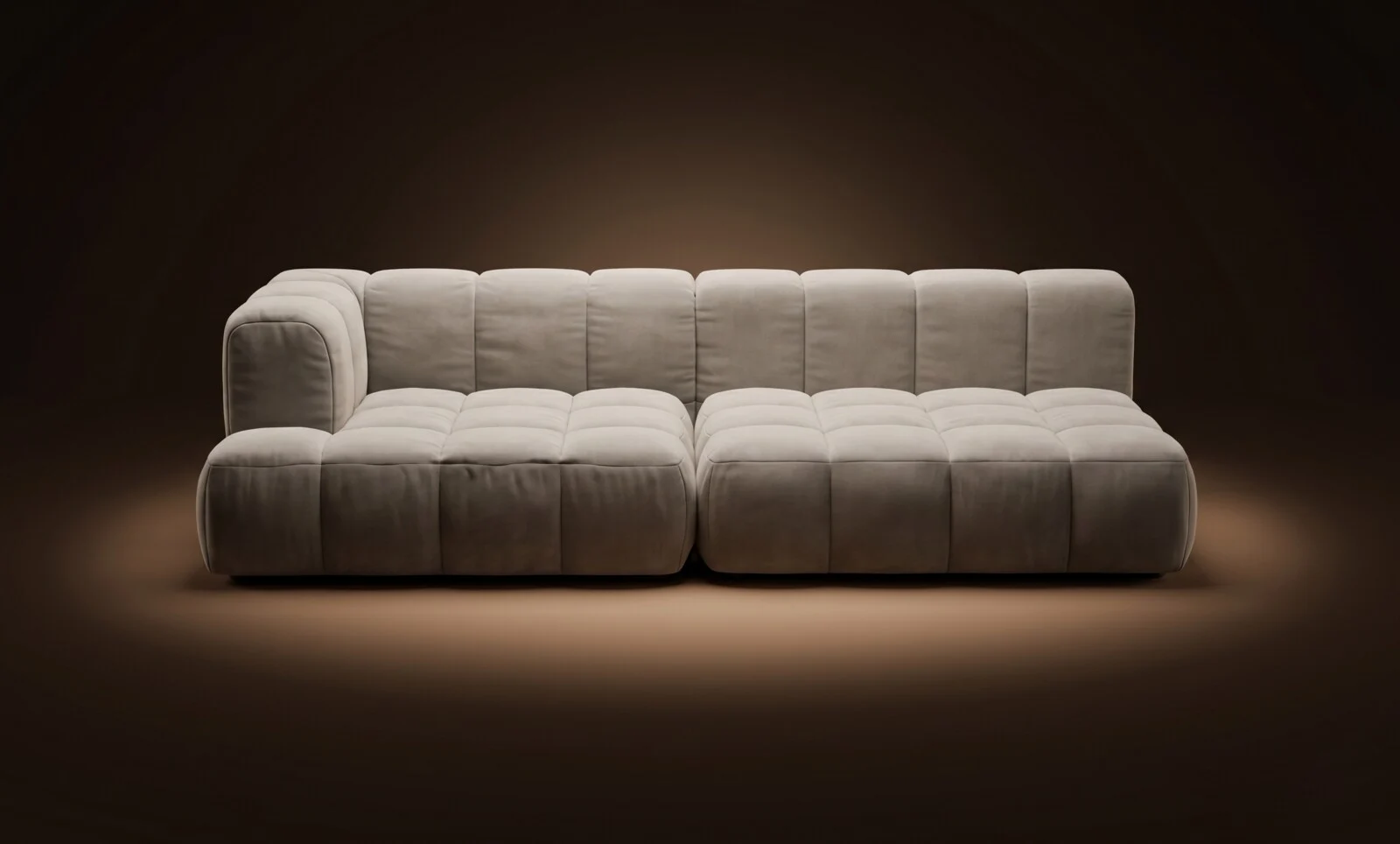 Soft 3 seater sofa, 250 × 124 cm